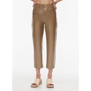 Aritzia Wilfred The Melina Cropped Vegan Leather Pants, Size 0